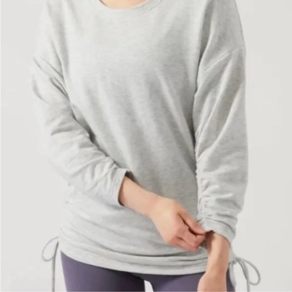 Athleta Lombard Ruched Sweatshirt - NWT - Picture 1 of 11